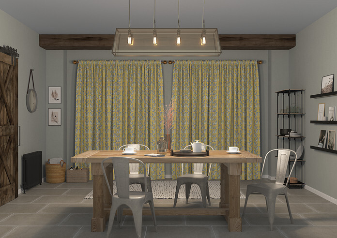 Scandi Birds, Mustard - Made to Measure Curtains - Image 7